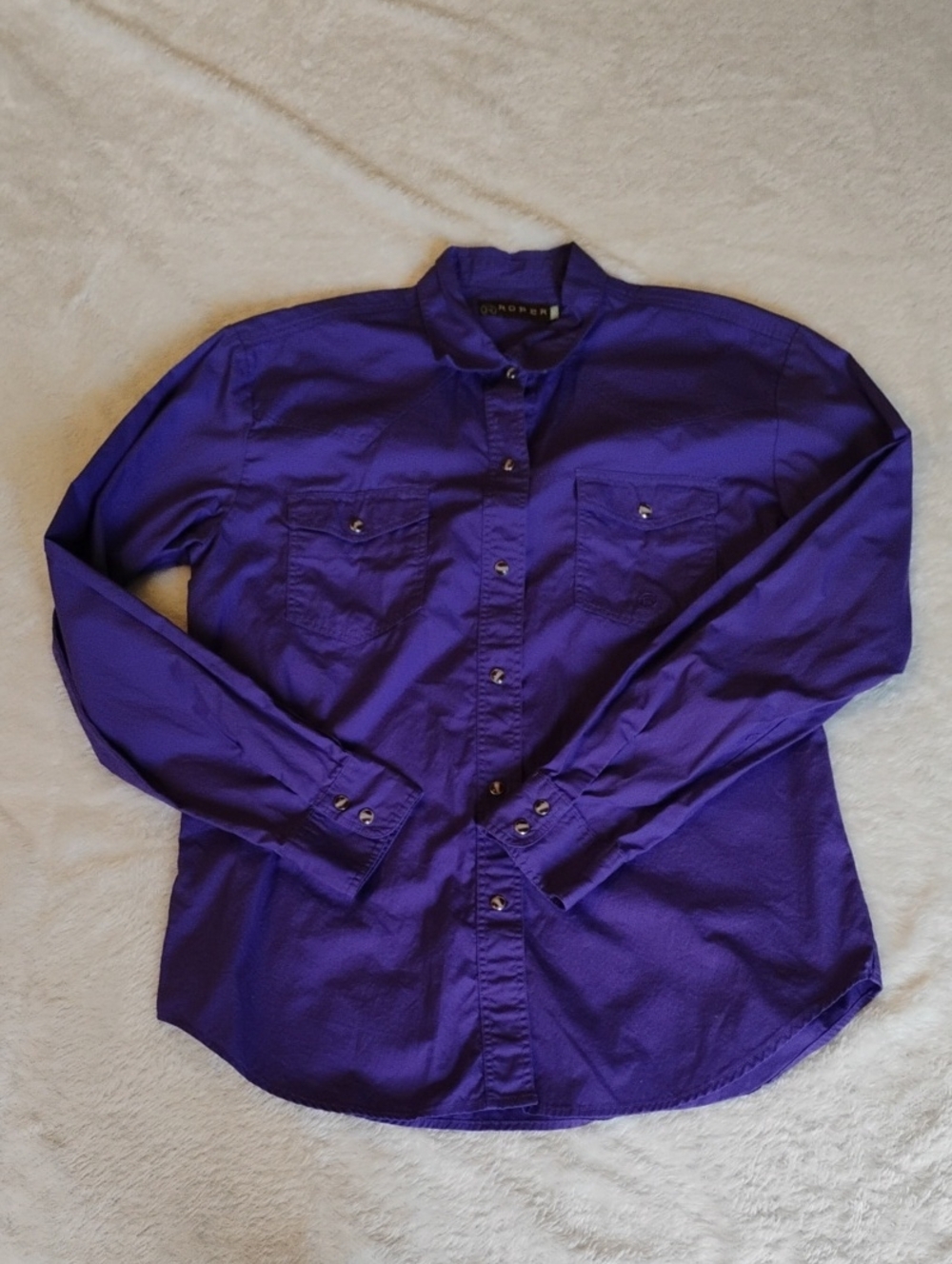 Roper Purple Snap Front Western Shirt